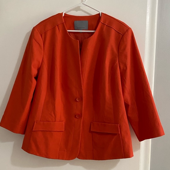 Classiques Entier Jackets & Blazers - Classiques Entier Orange Blazer Size 18W